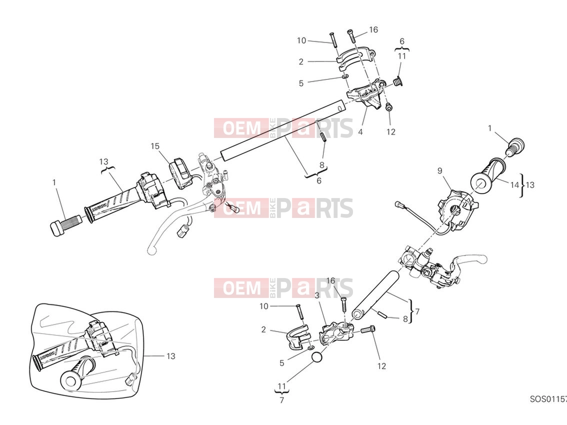 DUCATI 2024 Panigale V2 Handlebars
