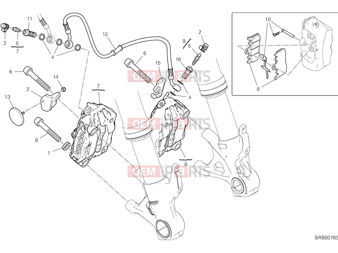 DUCATI 2024 Panigale V2 Front brake system