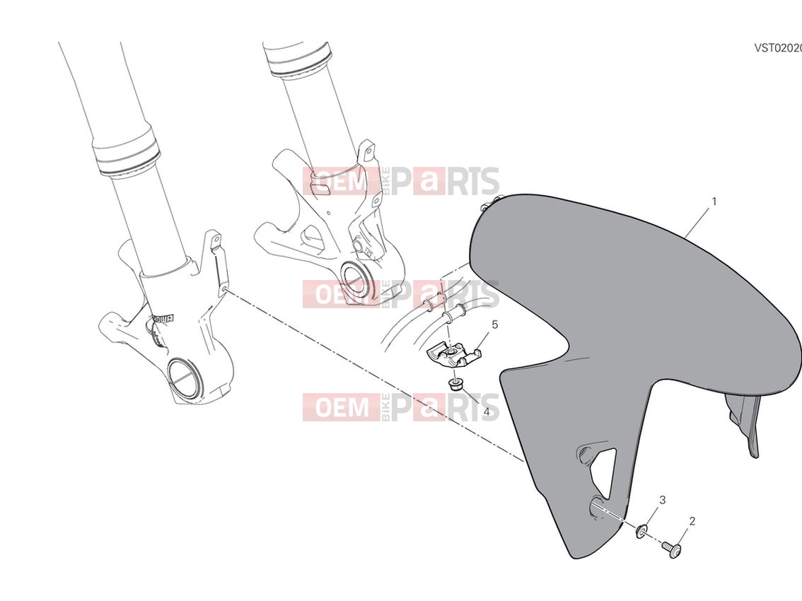 DUCATI 2024 Panigale V2 Front mudguard