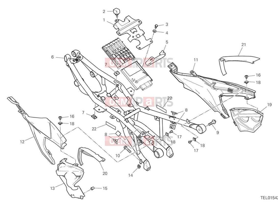 DUCATI 2024 Panigale V2 Rear subframe