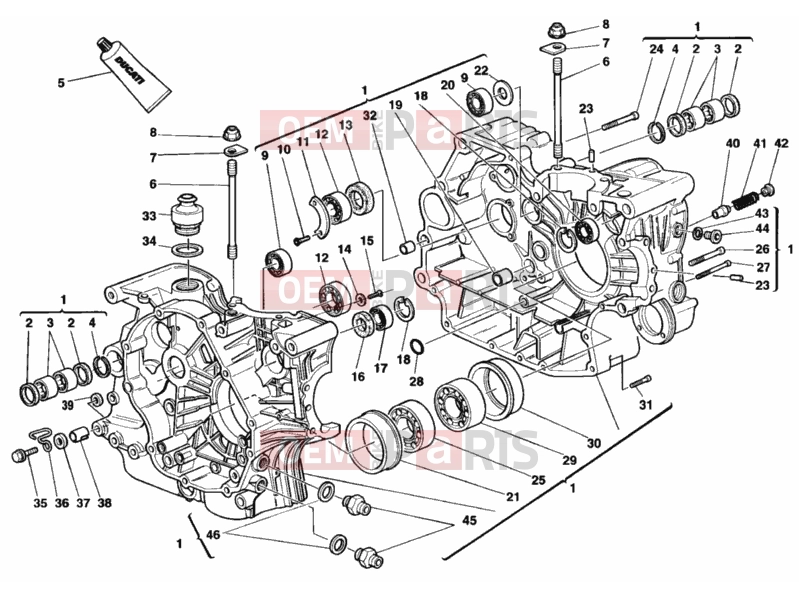 DUCATI 1998 Monster 900 Cromo CRANKCASE » ENGINE CASE