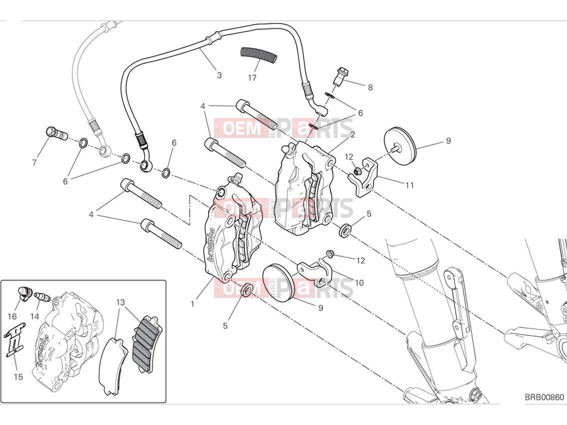 DUCATI 2024 Diavel V4 Front brake system