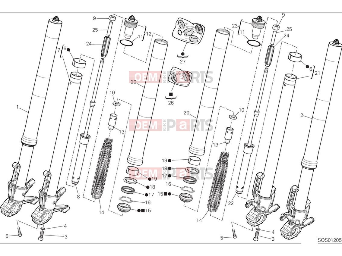 DUCATI 2024 DesertX Rally Front fork