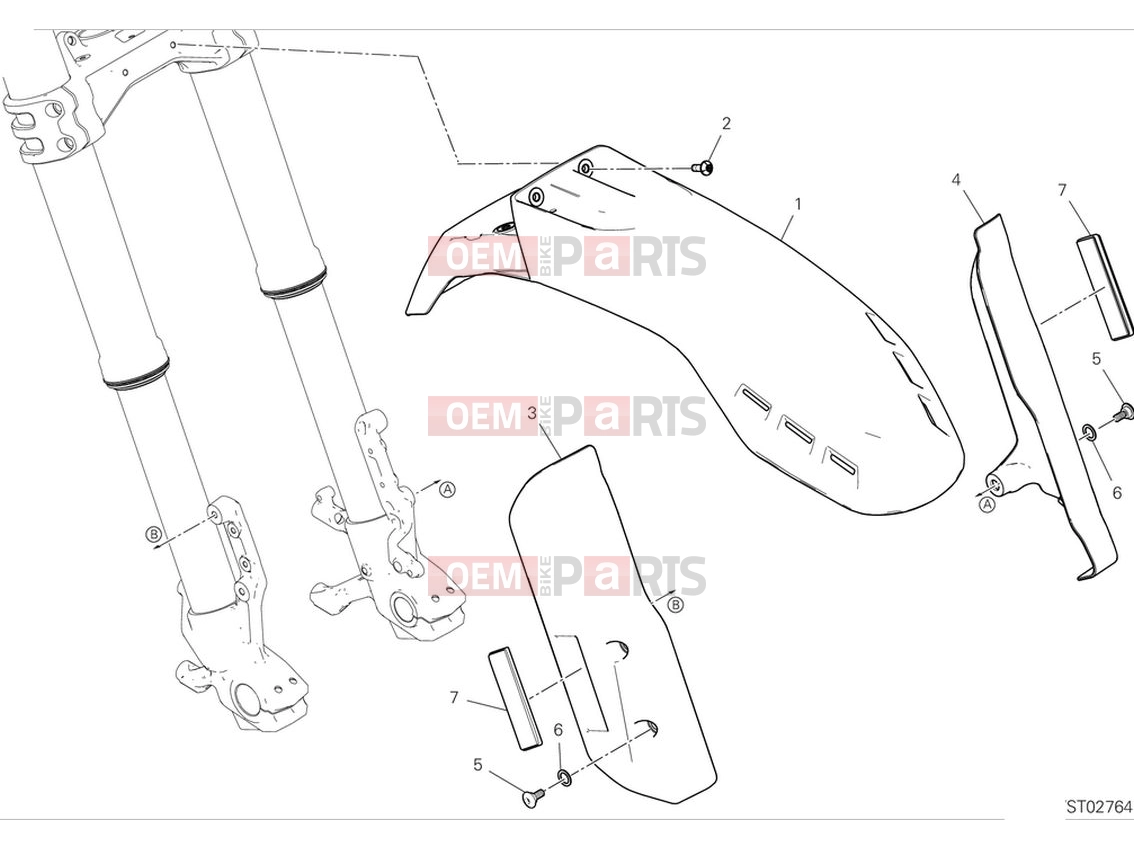 DUCATI 2024 DesertX Rally Front mudguard