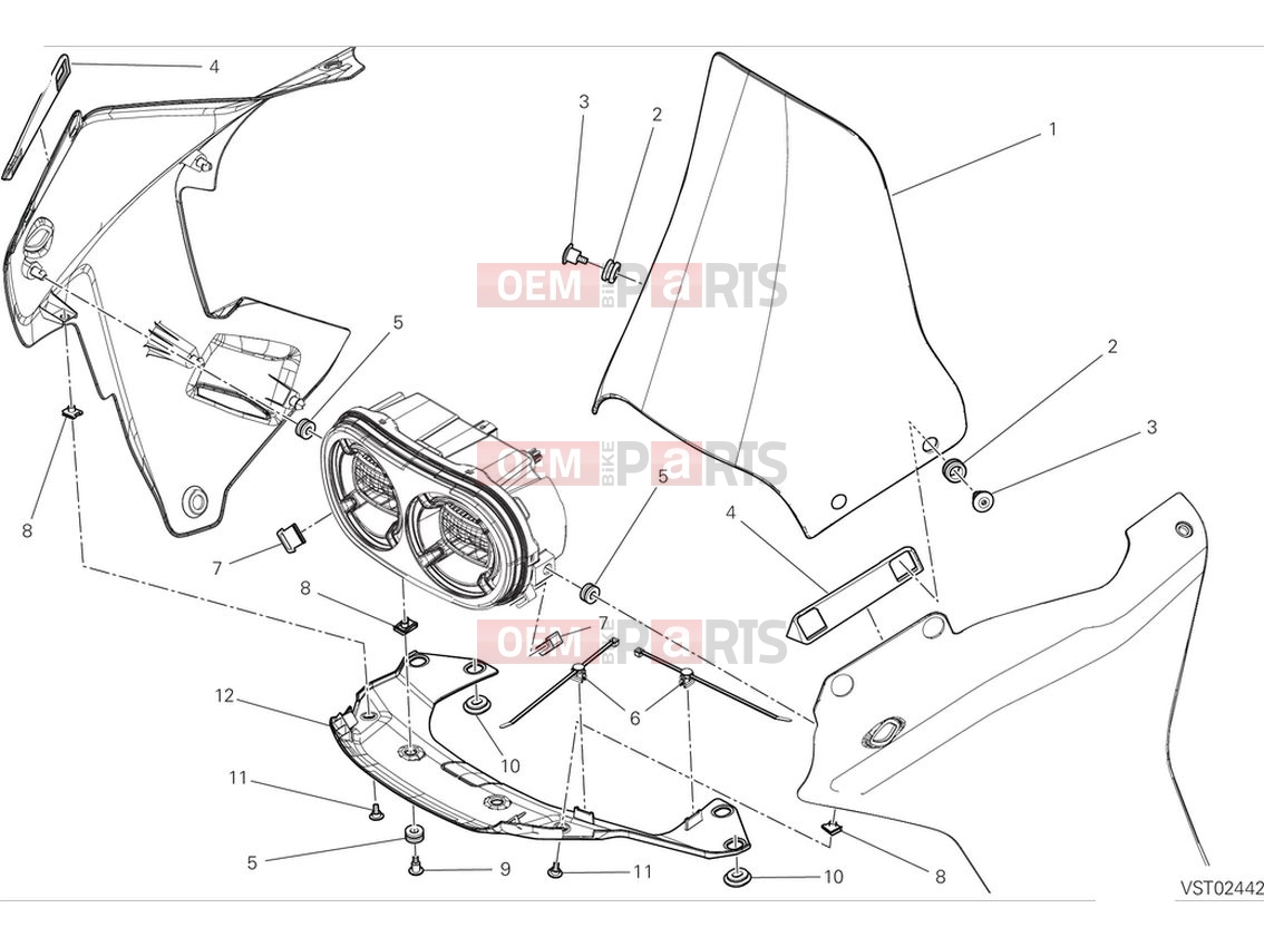 DUCATI 2024 DesertX Rally Windshield
