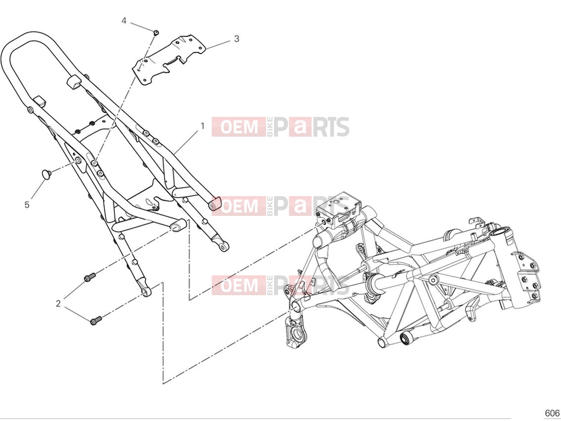 DUCATI 2024 DesertX Rear subframe