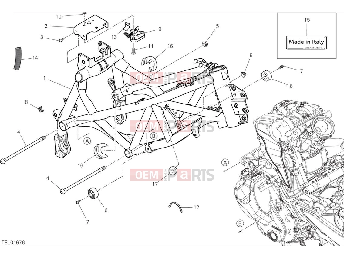 DUCATI 2024 DesertX Frame - RR22