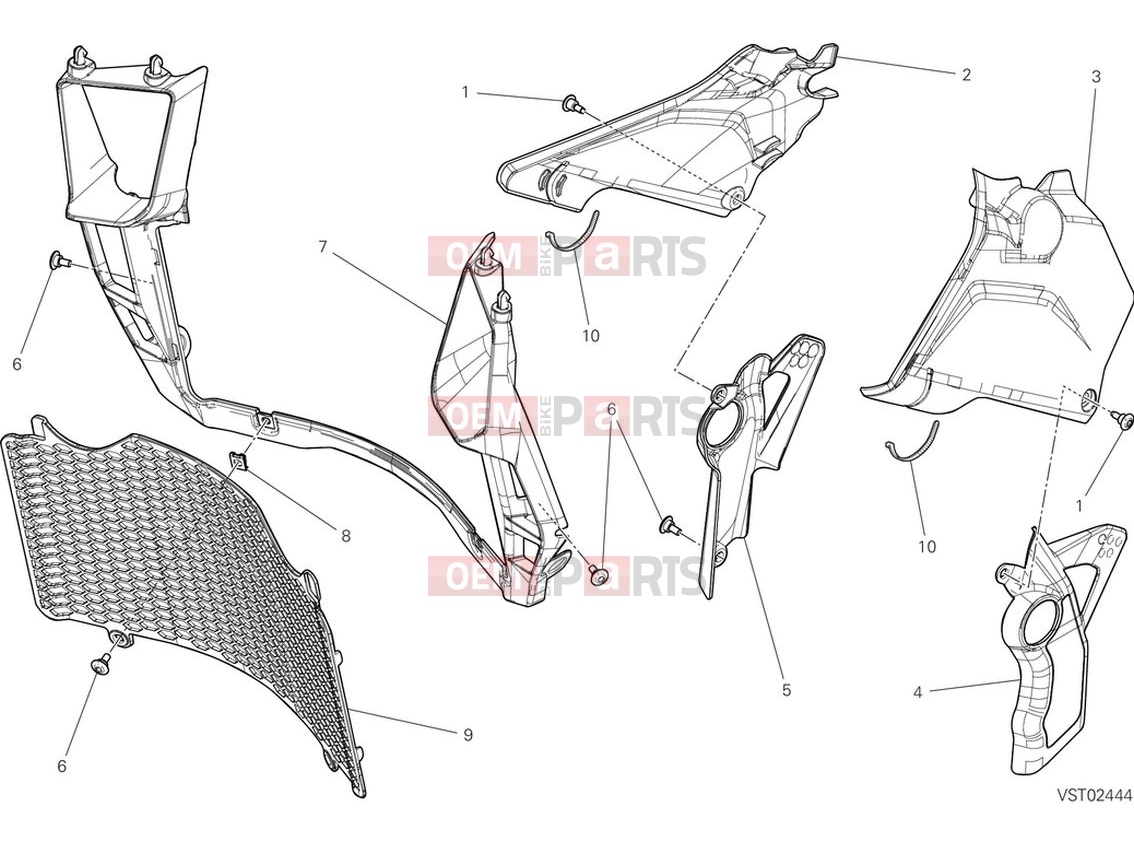 DUCATI 2024 DesertX Front fairing