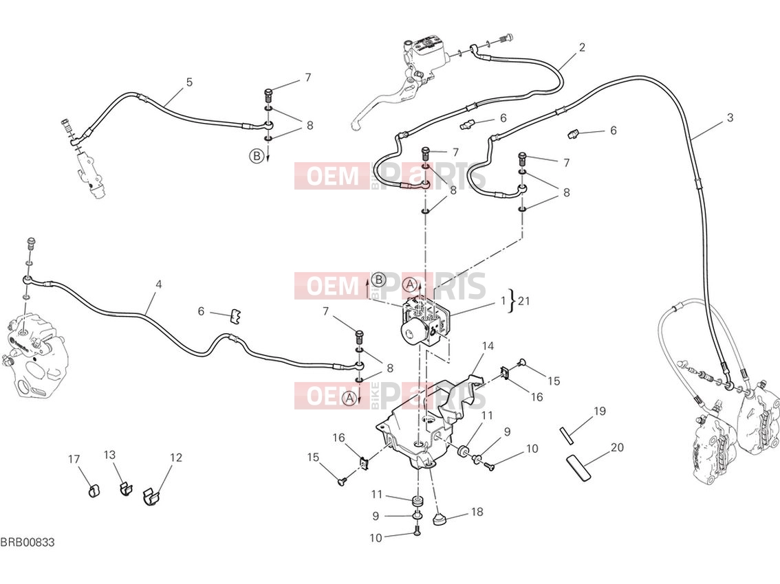 DUCATI 2024 DesertX Braking system ABS