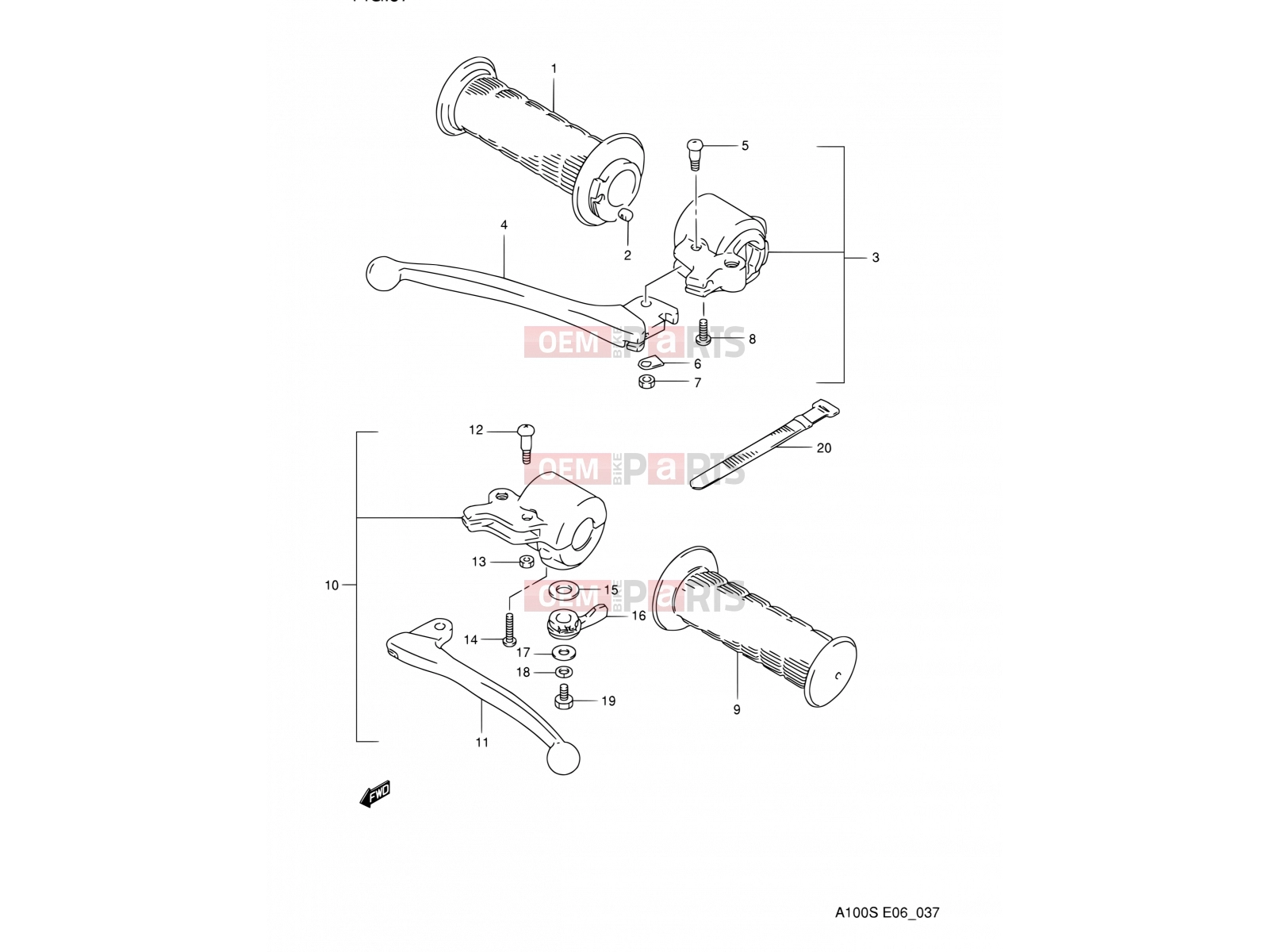 SUZUKI A100 R (1994) 37 - HANDLE SWITCH