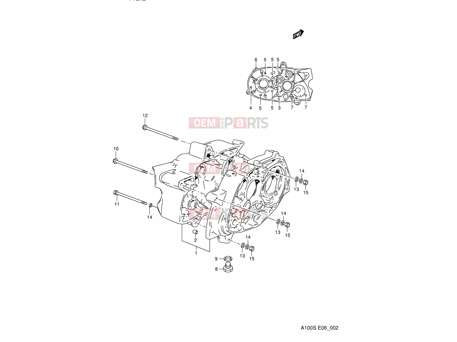SUZUKI A100 S (1995) 2 - CRANKCASE