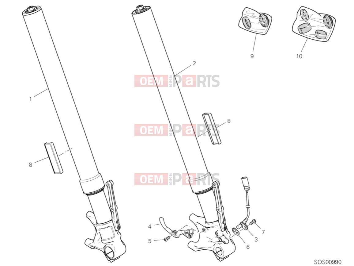 DUCATI 2019 Diavel 1260 S FRONT FORK