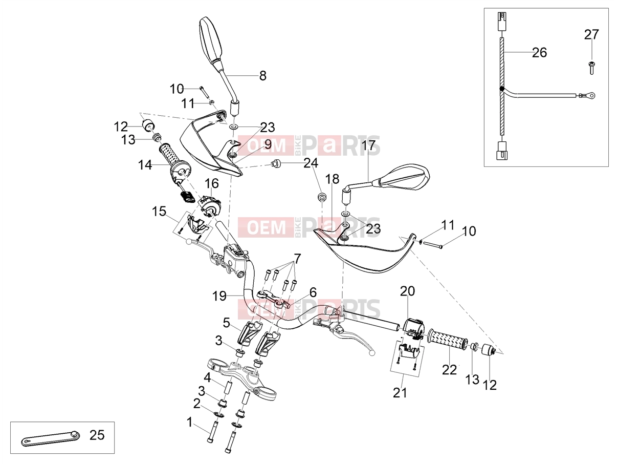 MOTOGUZZI V85 TT 850 (EU, GSO) Handlebar - Controls » Handlebar - Controls
