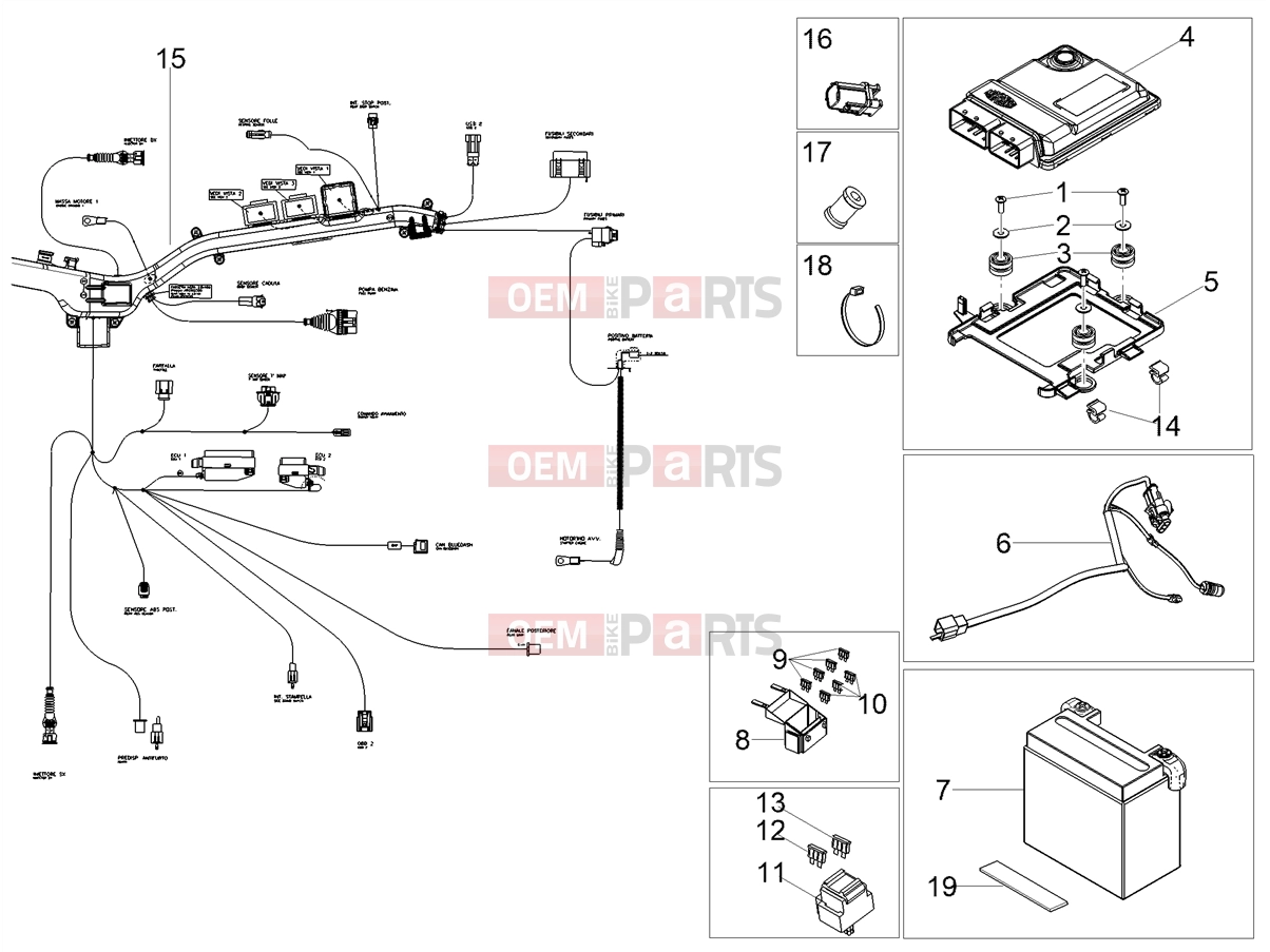 MOTOGUZZI V85 TT 850 (EU, GSO) Electrical systems » Rear electrical system