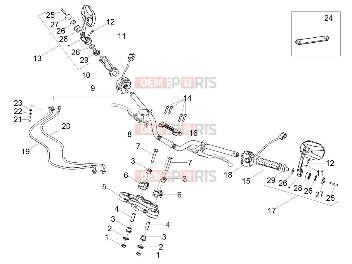 MOTOGUZZI V7 Stone 850 SPECIAL EDITION (EU) Handlebar - Controls » Handlebar - Controls