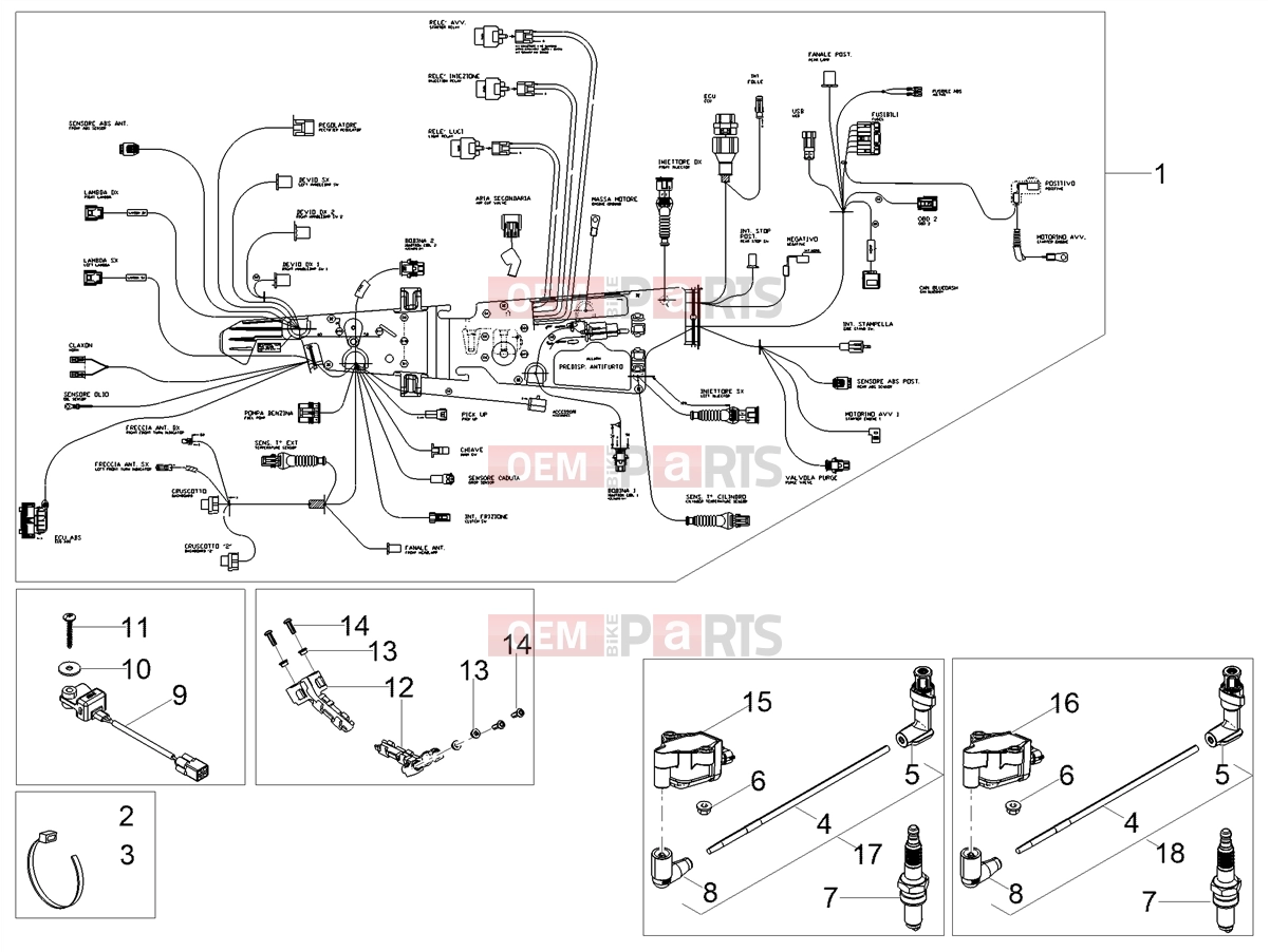 MOTOGUZZI V7 Stone 850 (EU, GSO) Electrical systems » Central electrical system
