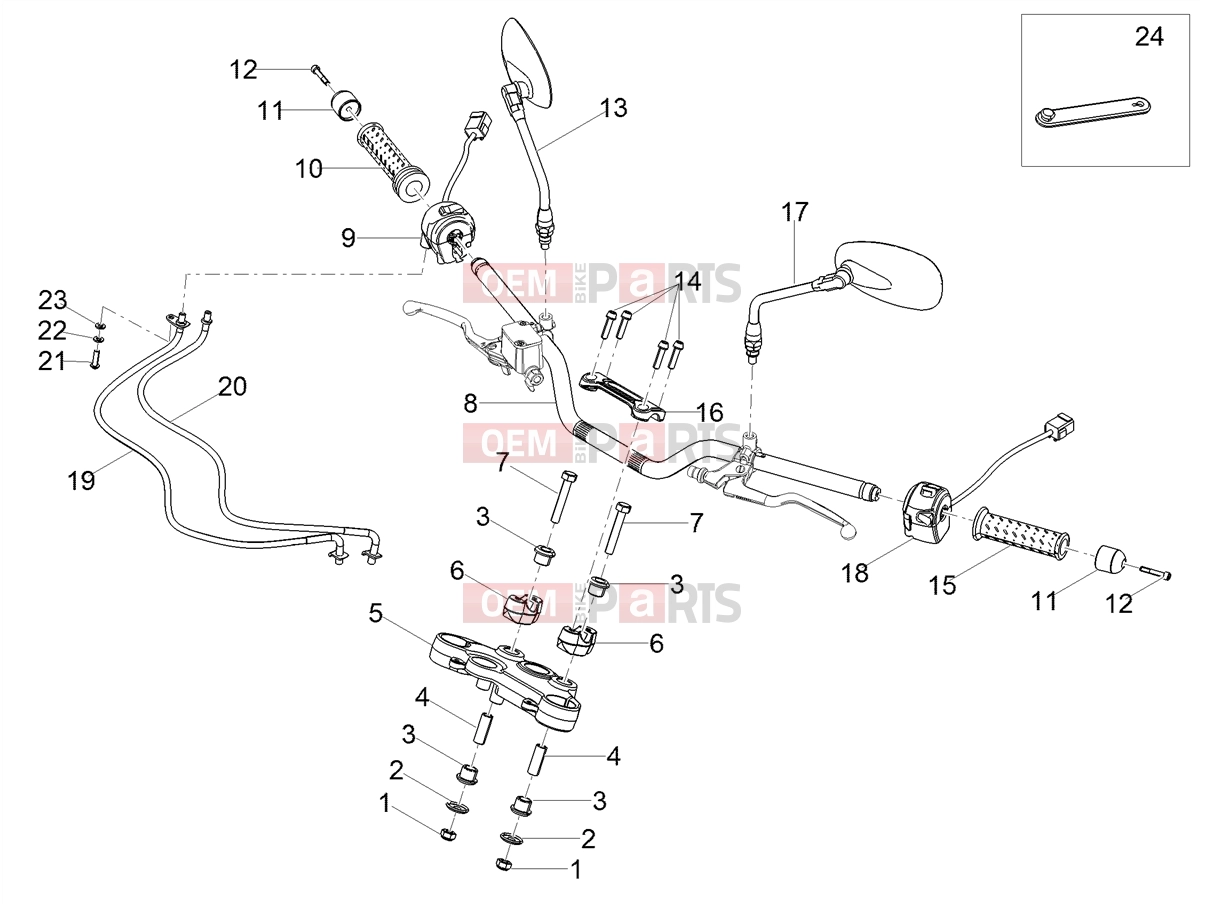 MOTOGUZZI V7 Special 850 (EU, UK) Handlebar - Controls » Handlebar - Controls
