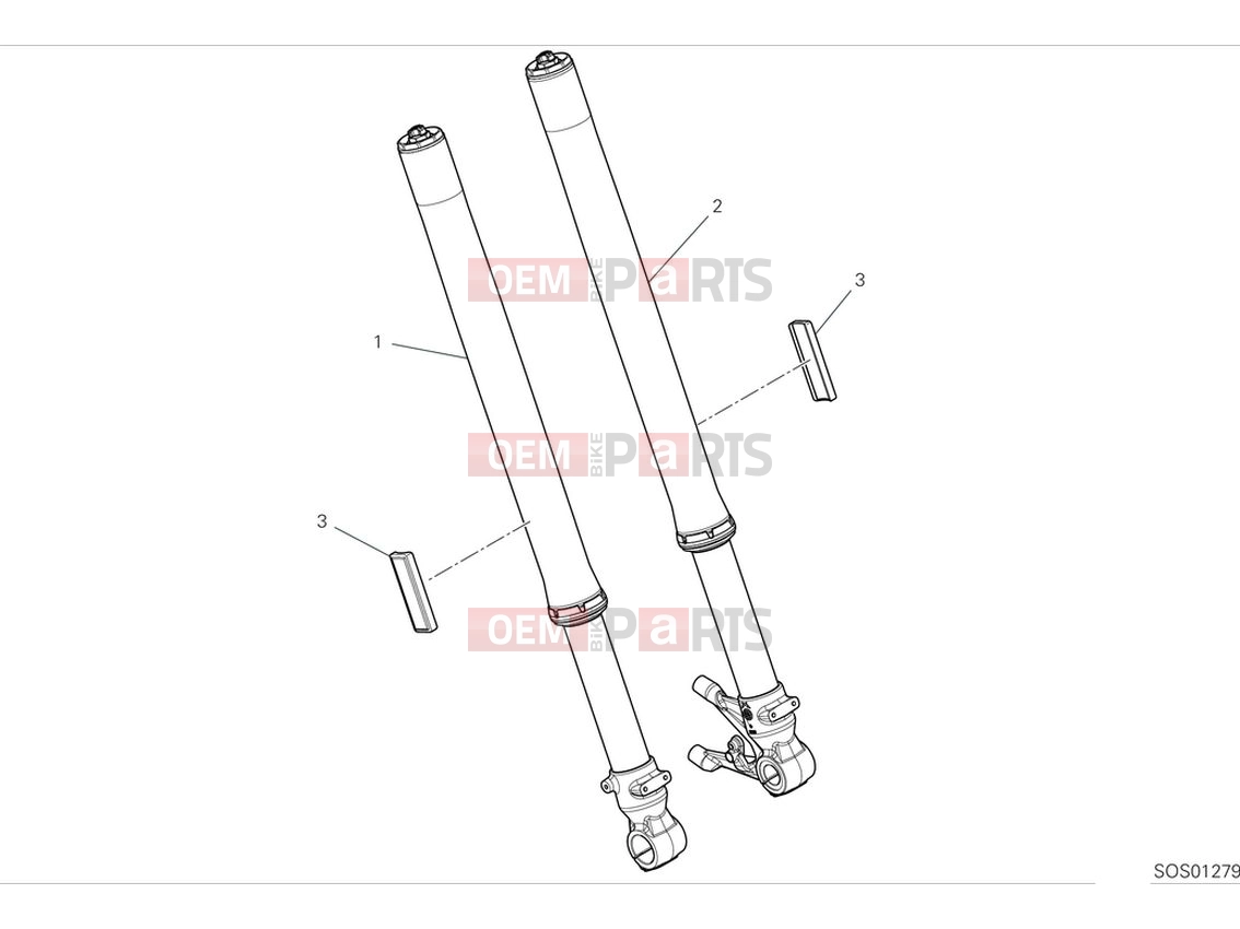 DUCATI 2024 Hypermotard 698 Mono Front fork
