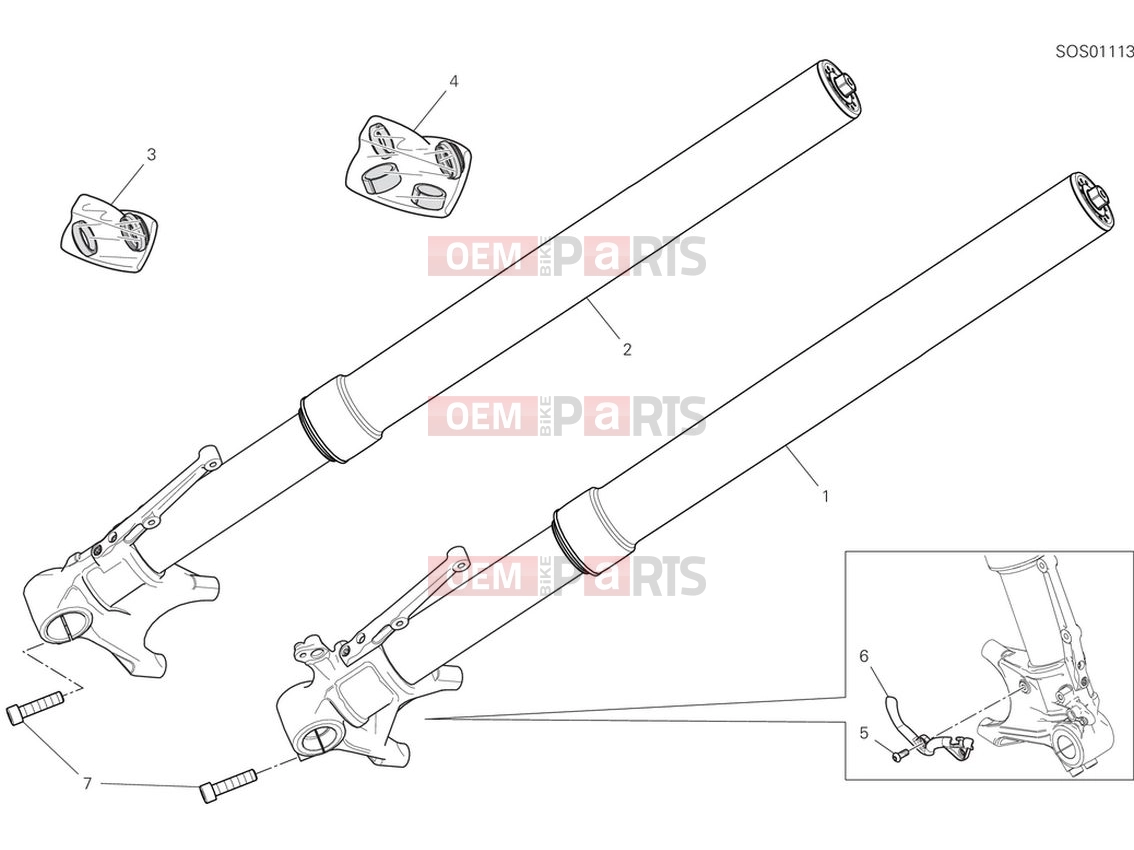DUCATI 2024 Hypermotard 950 SP Front fork