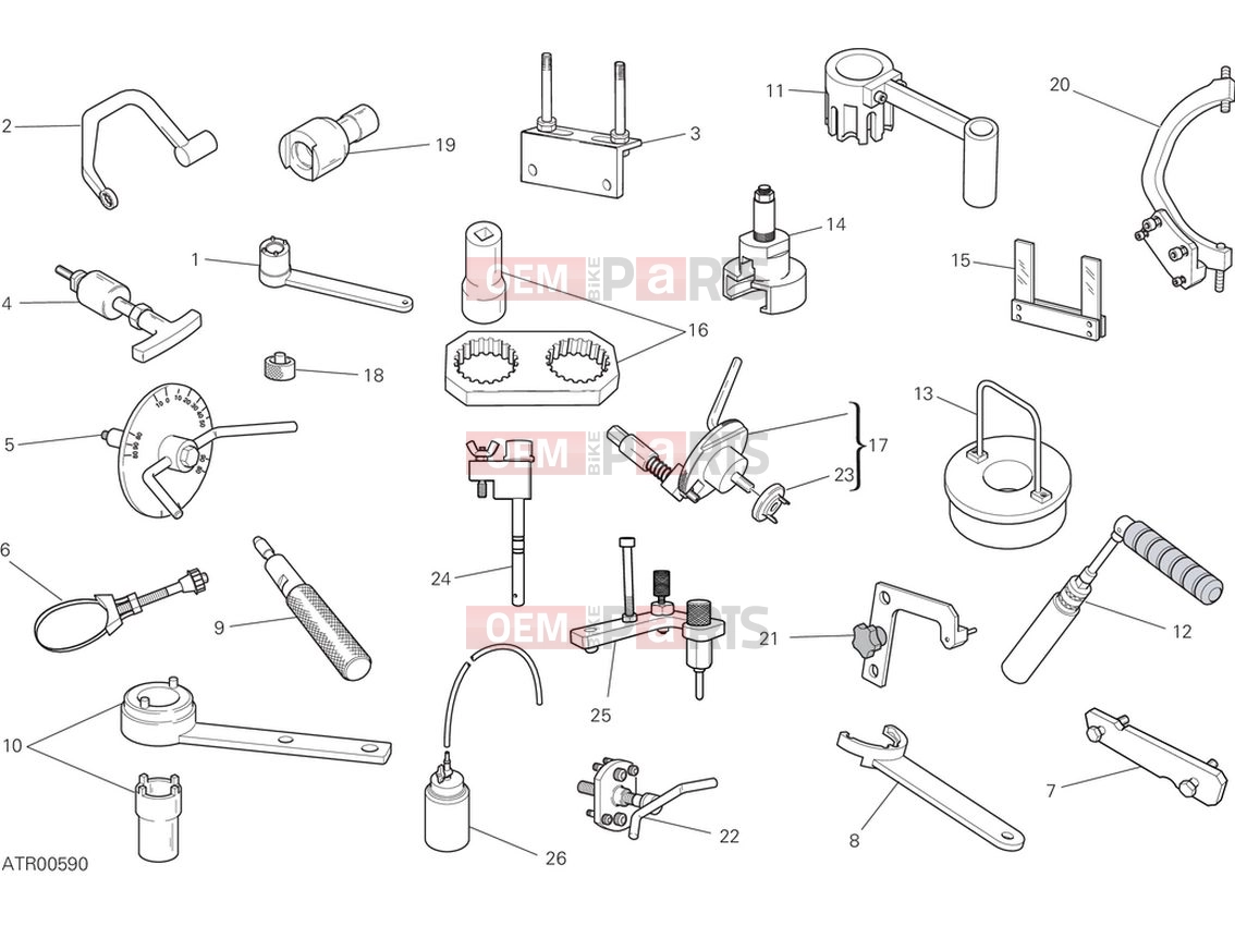 DUCATI 2024 Hypermotard 950 SP Workshop service tools (engine)