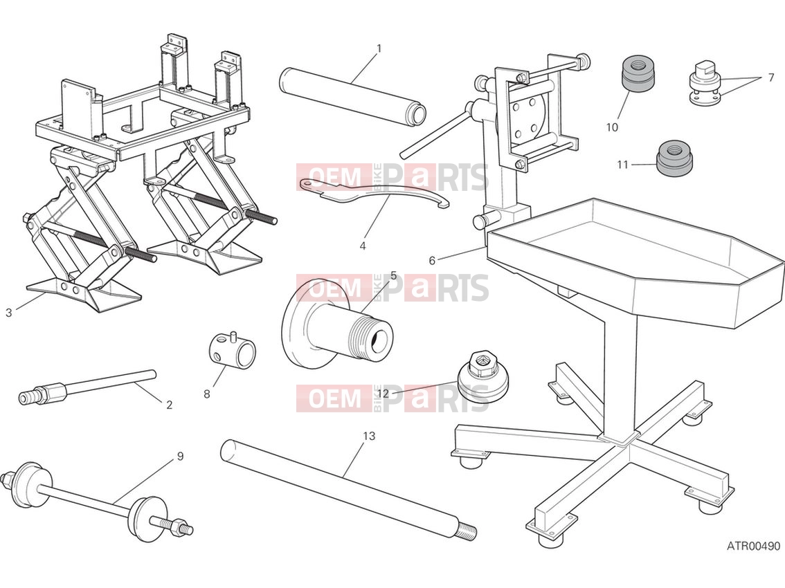 DUCATI 2024 Hypermotard 950 SP Workshop service tools (frame)