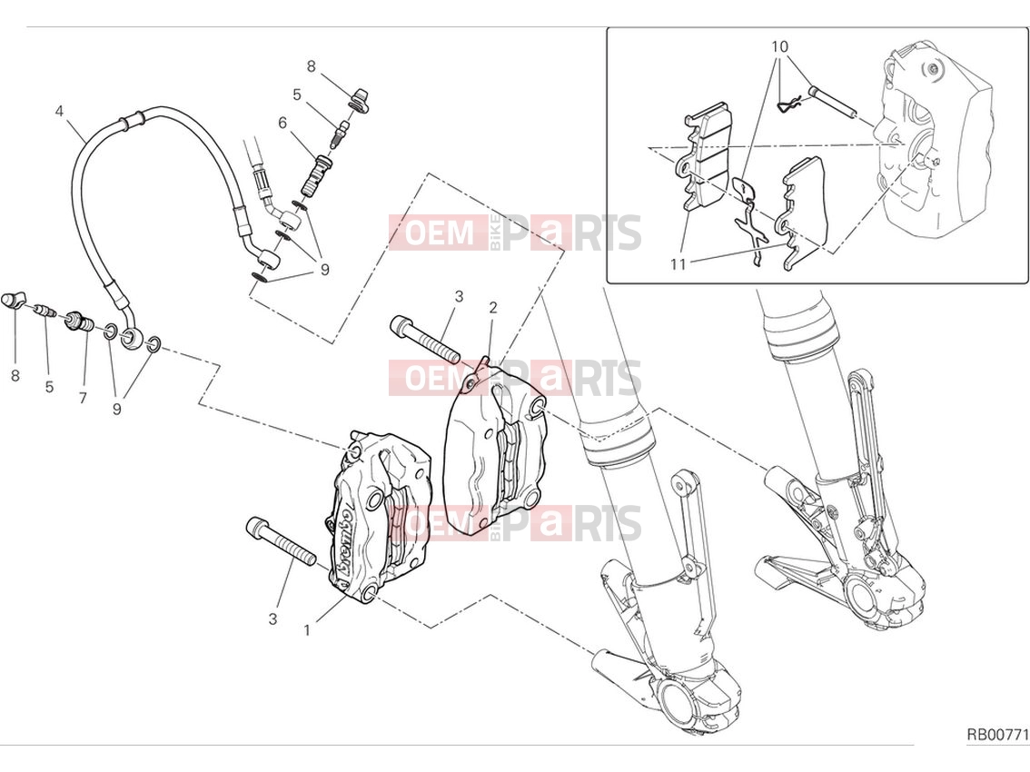 DUCATI 2024 Monster Front brake system