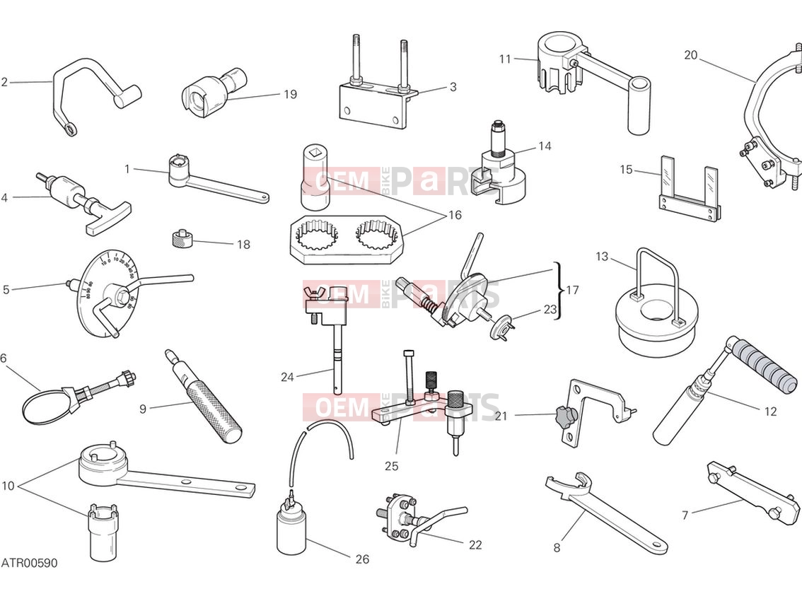 DUCATI 2024 Monster 30° Anniversario Workshop service tools (engine)