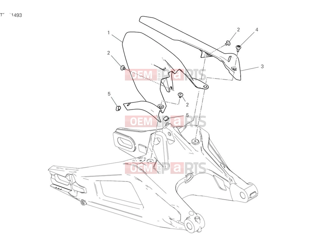 DUCATI 2024 Monster Plus Rear mudguard