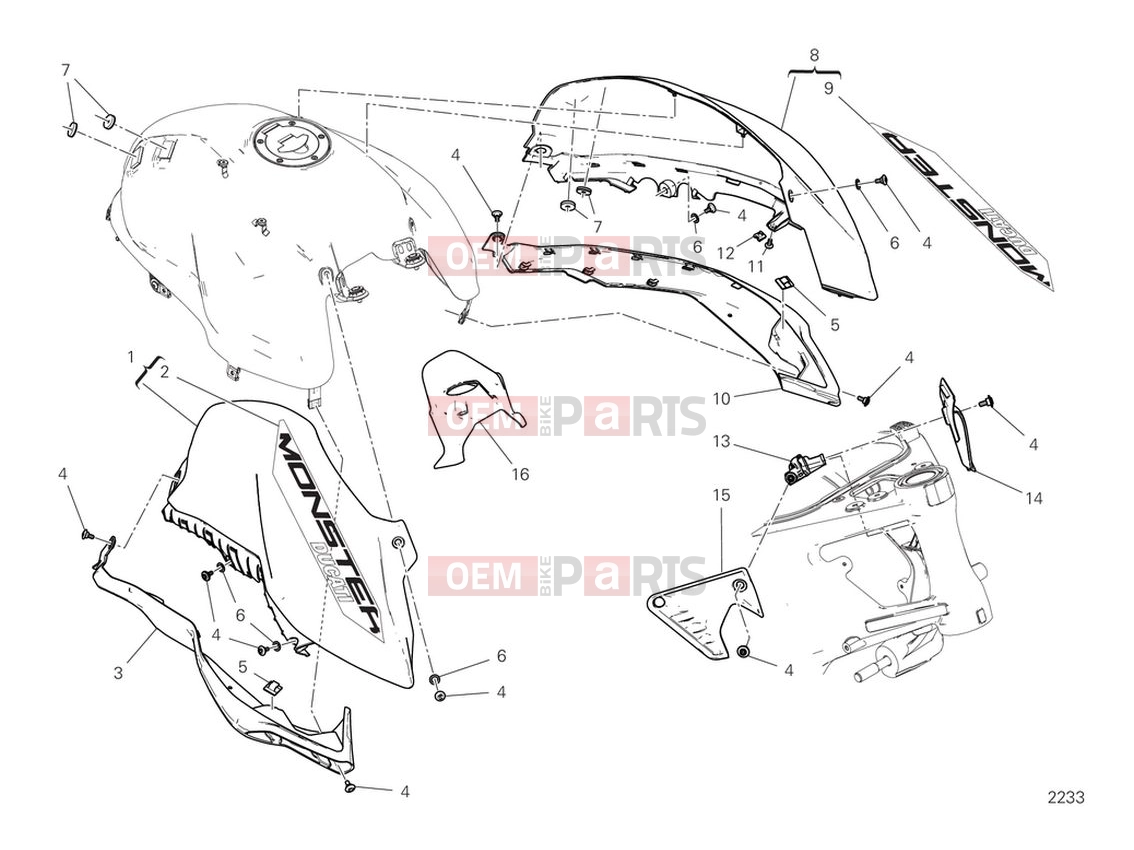 DUCATI 2024 Monster Plus Front fairings
