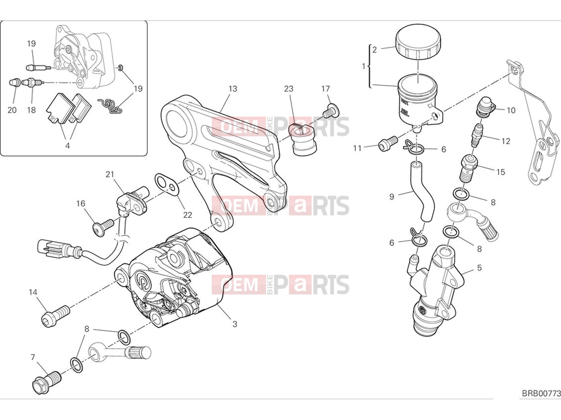 DUCATI 2024 Monster Plus Rear brake system