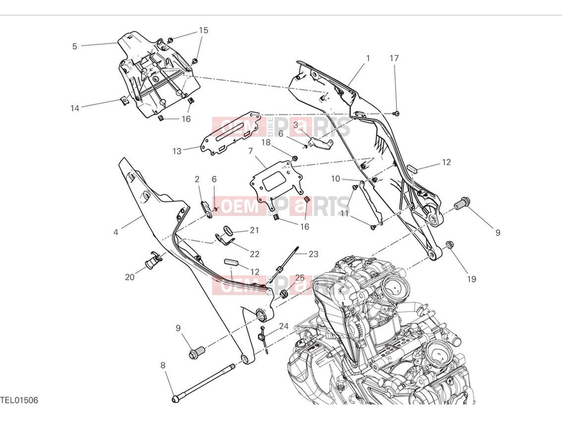 DUCATI 2024 Monster Plus Rear subframe