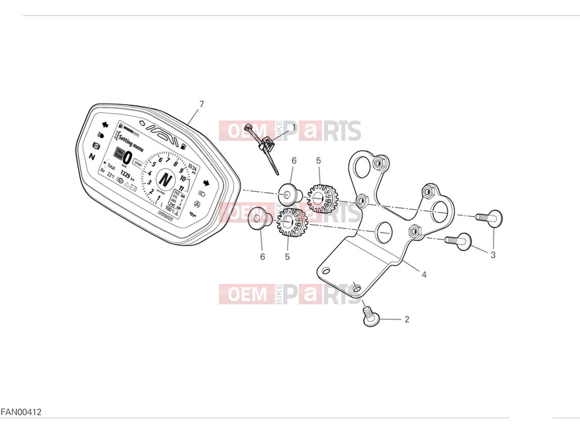 DUCATI 2024 Monster SP Instrument panel