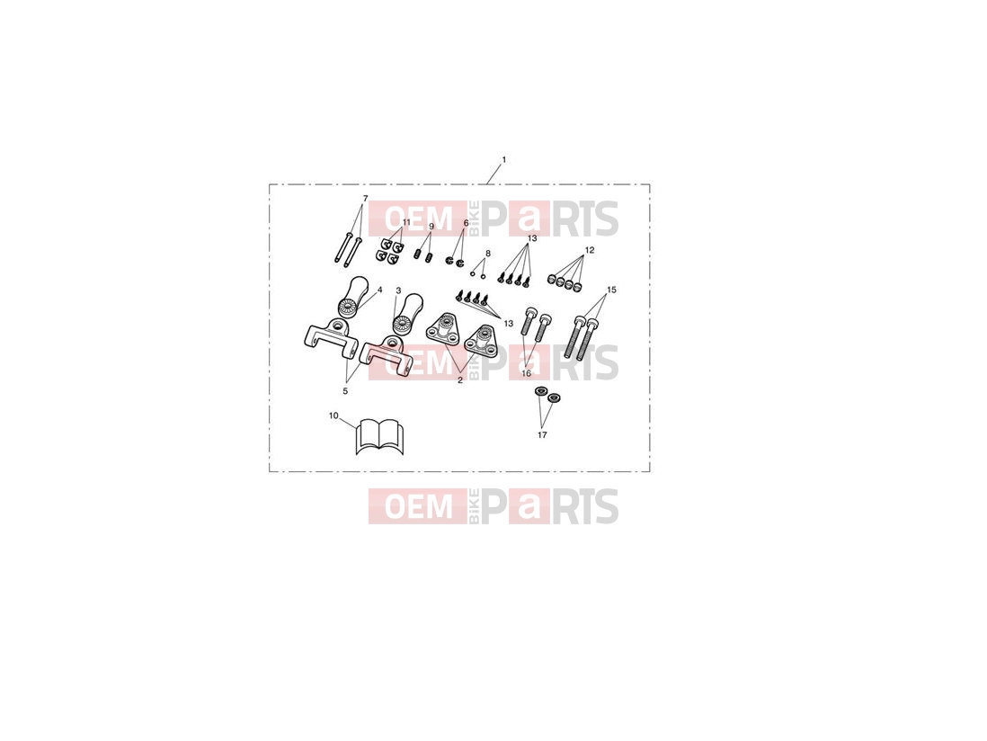 Triumph 2010 THUNDERBIRD Adjustable Passenger Footboard Hardware Kit