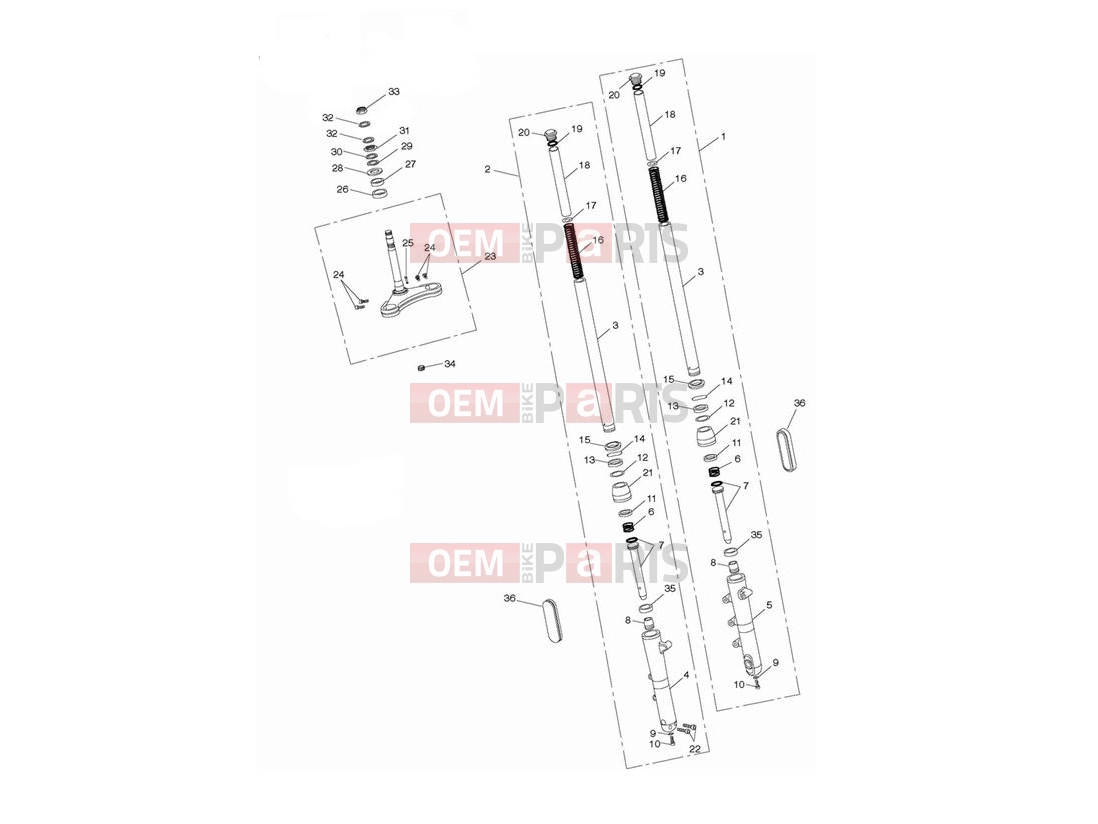 Triumph 2010 THUNDERBIRD Front Forks & Lower Yoke