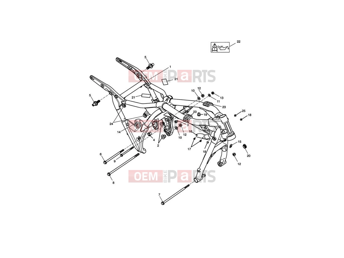 Triumph 2010 THUNDERBIRD Main Frame & Fittings