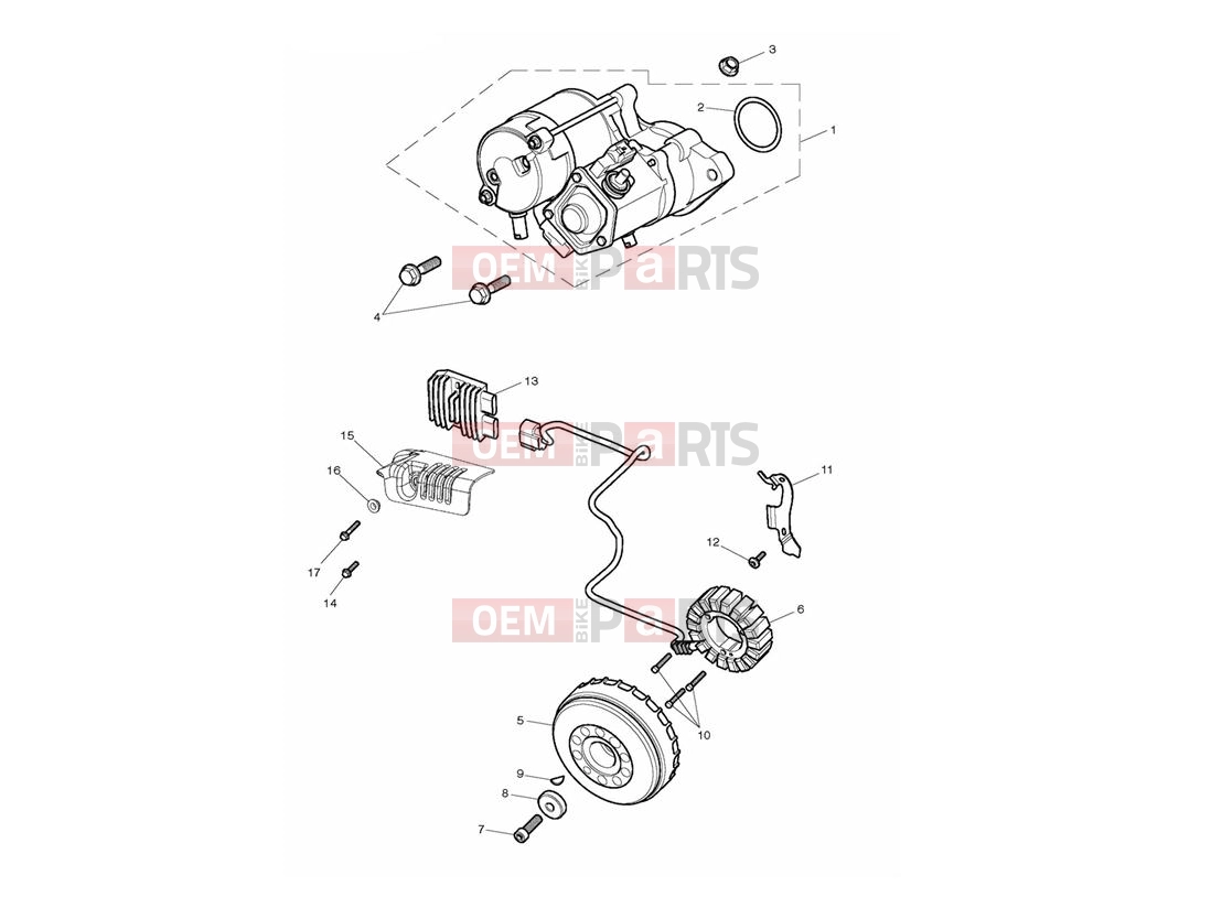 Triumph 2010 THUNDERBIRD Starter & Alternator