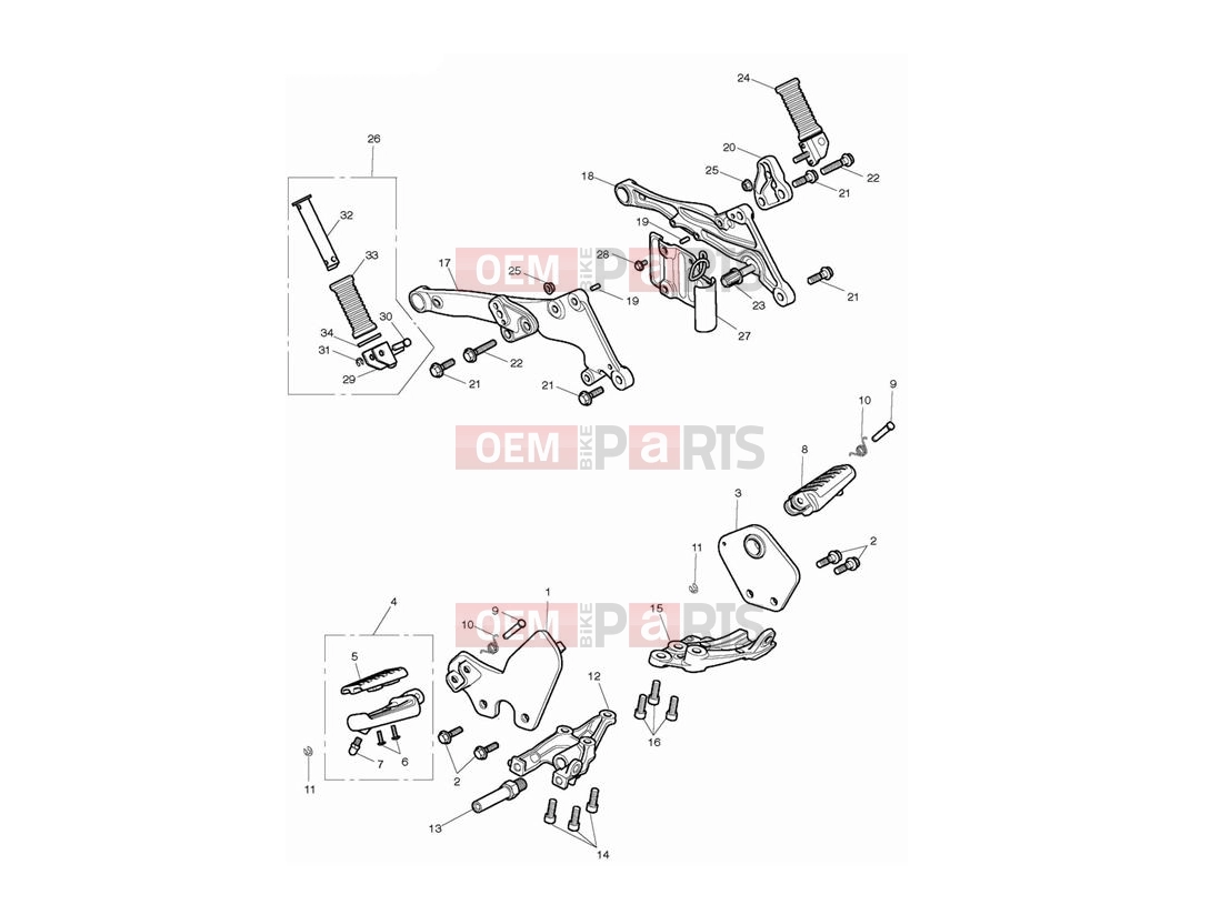 Triumph 2010 THUNDERBIRD Footrests & Mountings