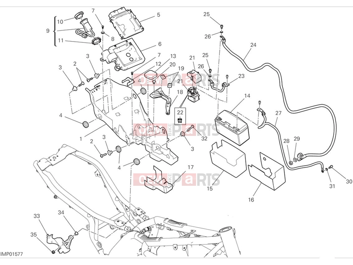 DUCATI 2024 Scrambler Nightshift Battery holder