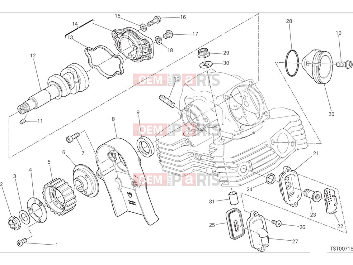 DUCATI 2024 Scrambler Nightshift Vertical cylinder head timing