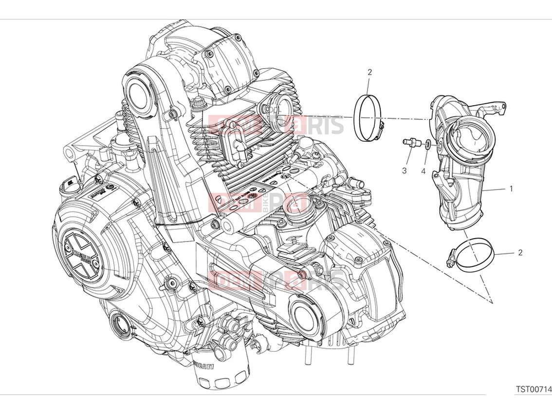 DUCATI 2024 Scrambler Nightshift Intake manifold
