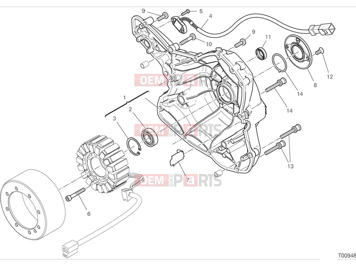 DUCATI 2024 Scrambler Nightshift Generator cover