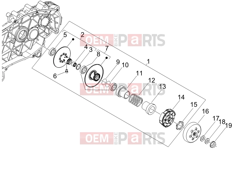 PIAGGIO Beverly 400 ie Tourer Engine » Driven pulley
