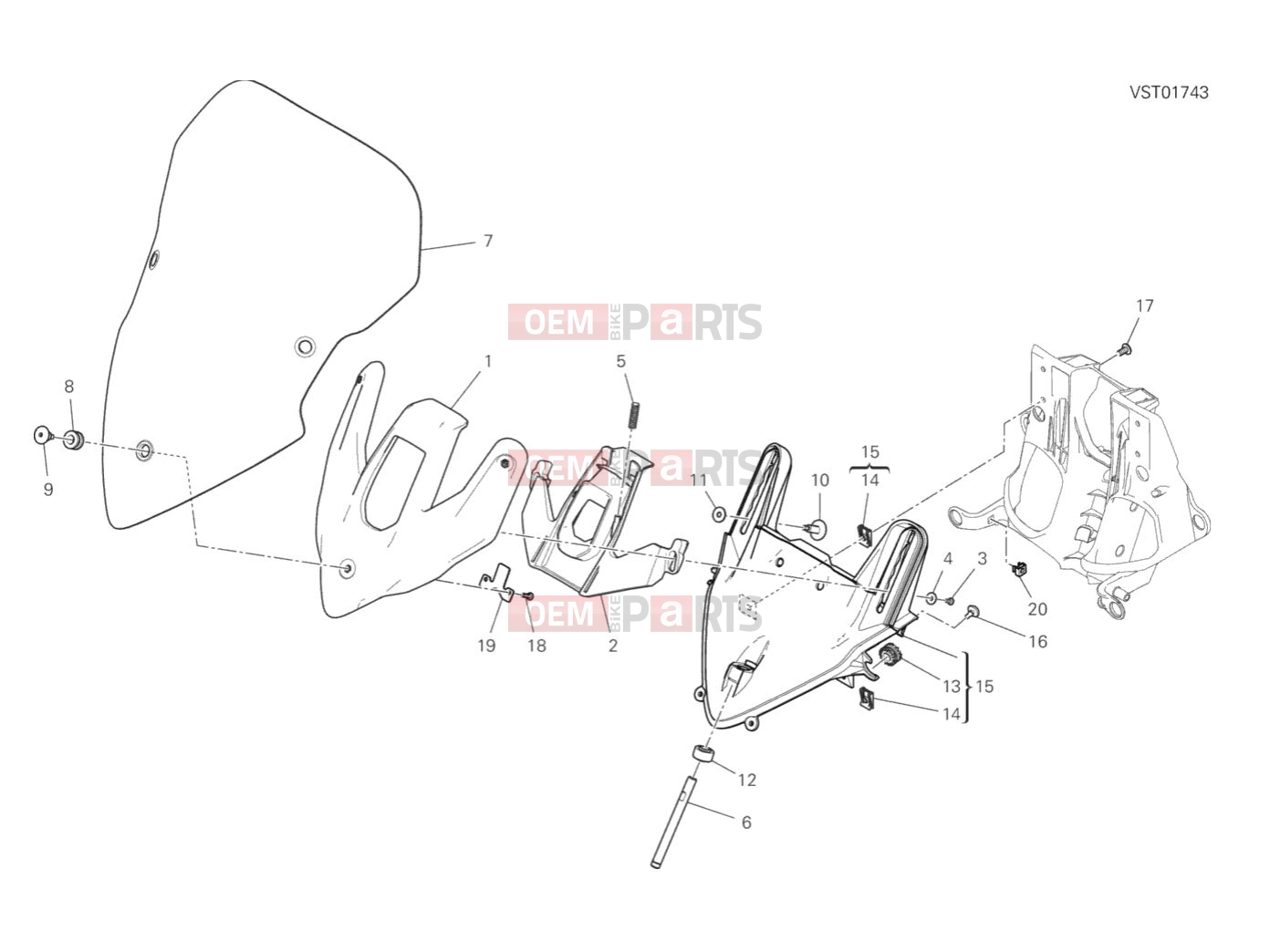 DUCATI 2019 Multistrada 1260 S WINDSHIELD