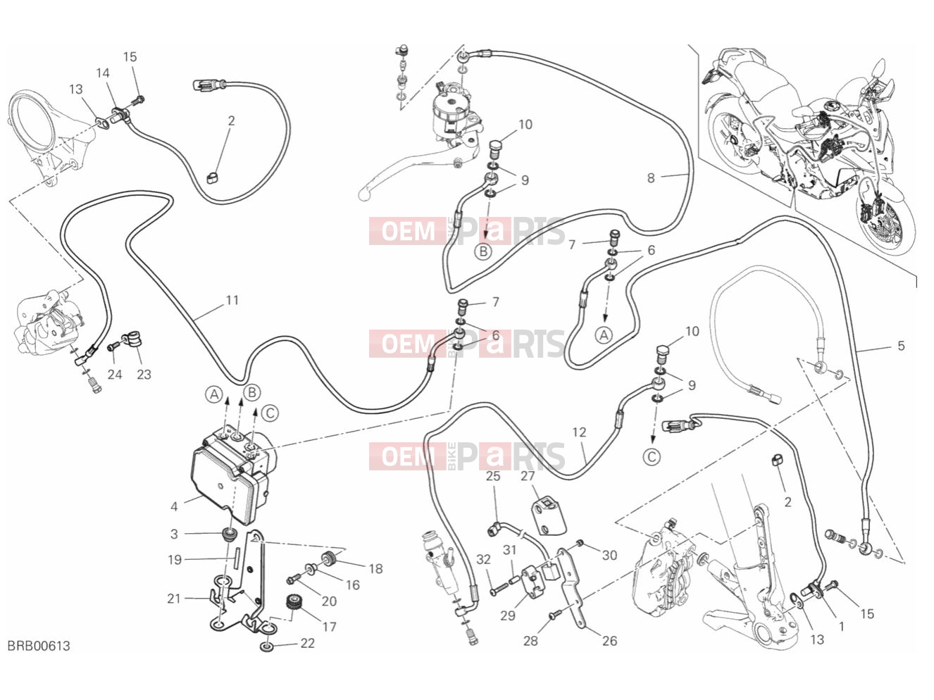 DUCATI 2019 Multistrada 1260 S BRAKING SYSTEM ABS