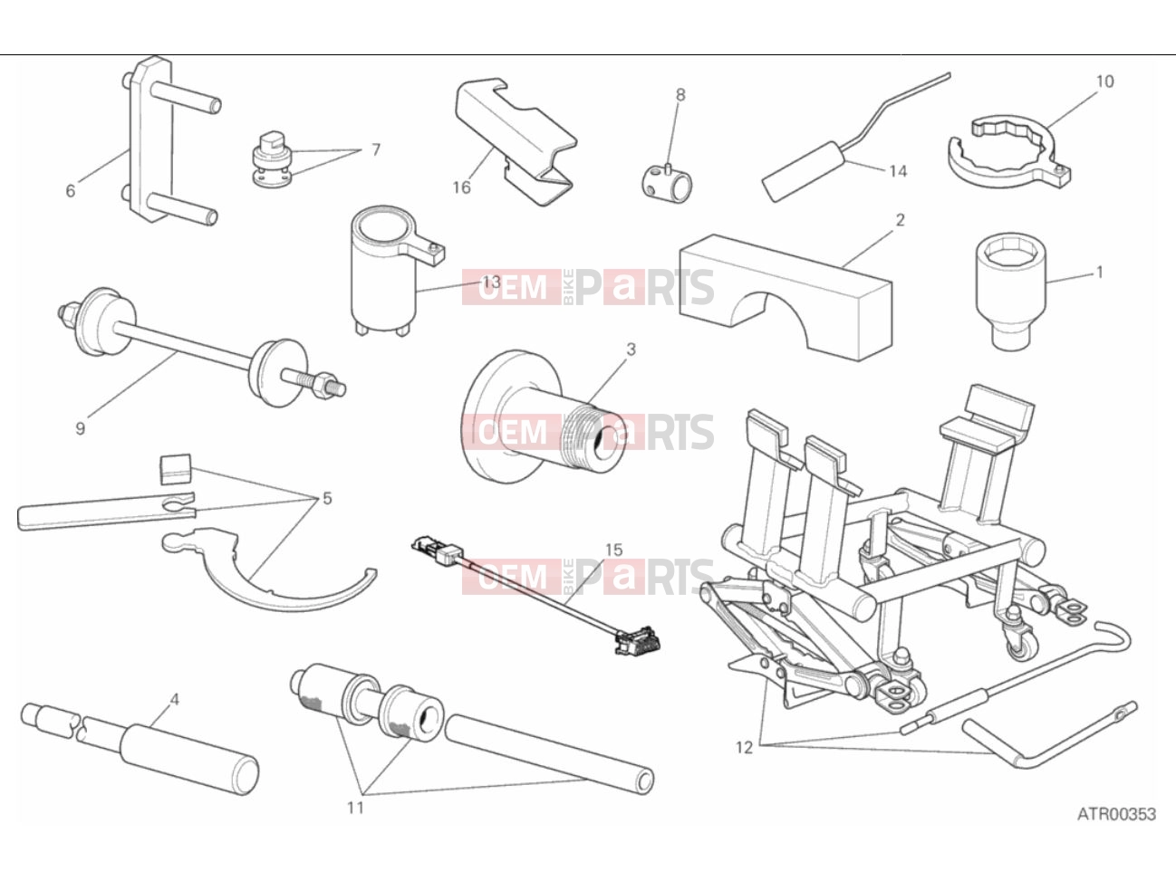 DUCATI 2018 Multistrada 1260 S Touring WORKSHOP SERVICE TOOLS 3