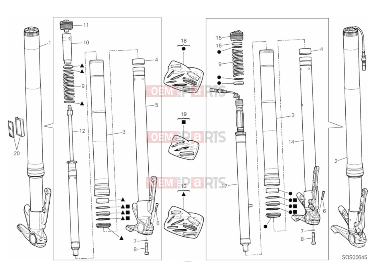 DUCATI 2018 Multistrada 1260 S Touring FRONT FORK