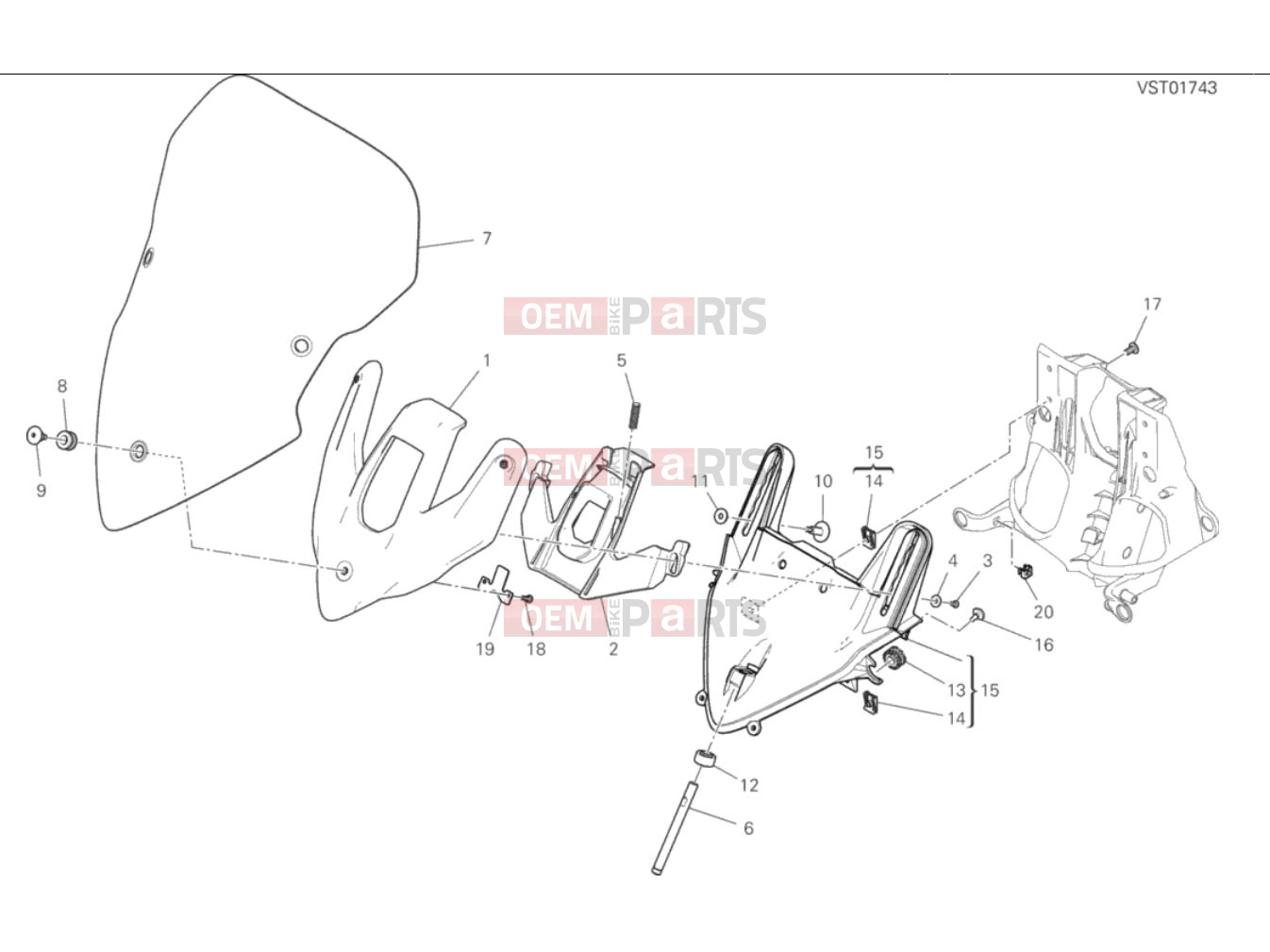 DUCATI 2018 Multistrada 1260 S Touring WINDSHIELD