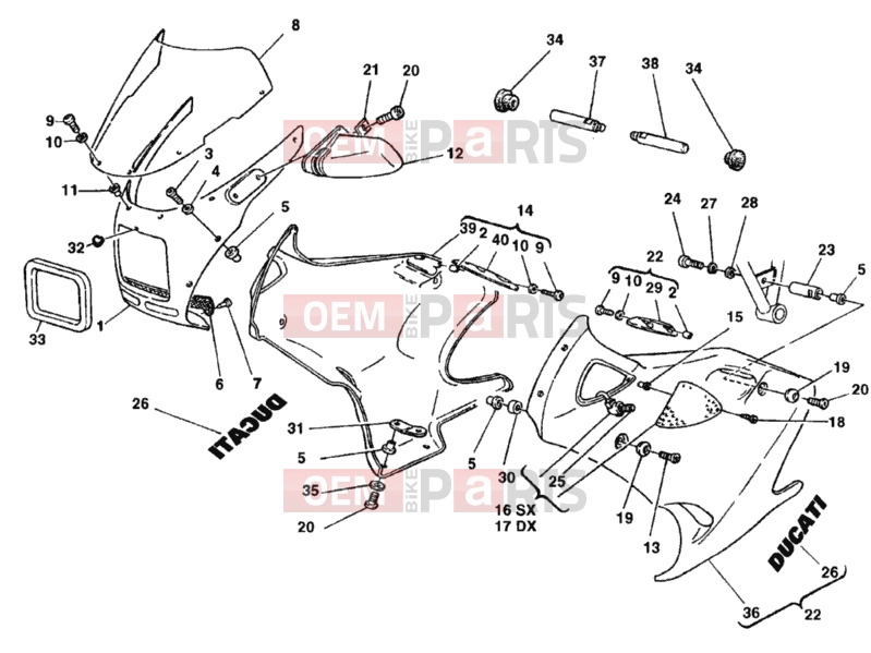 DUCATI 1998 900 SS Final Ed. FAIRING » PLASTICS