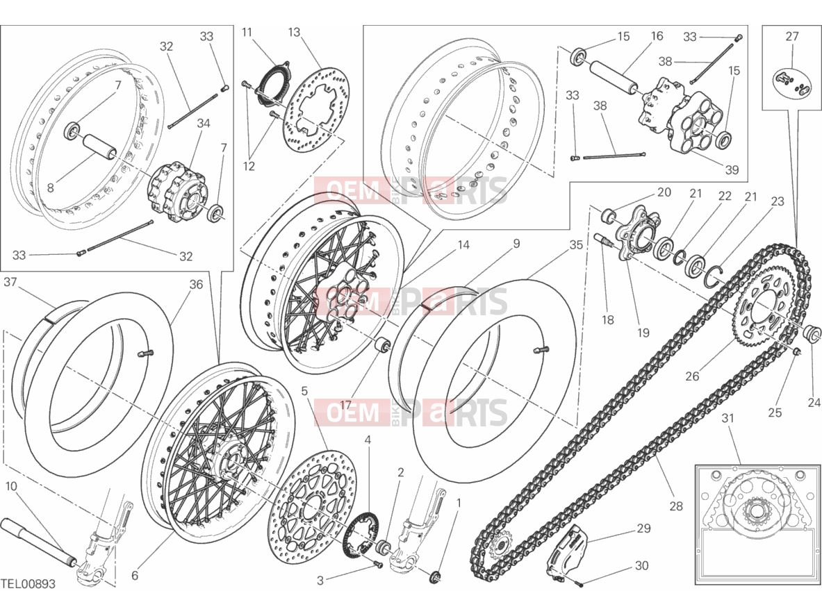 DUCATI 2015 Scrambler Classic FRONT AND REAR