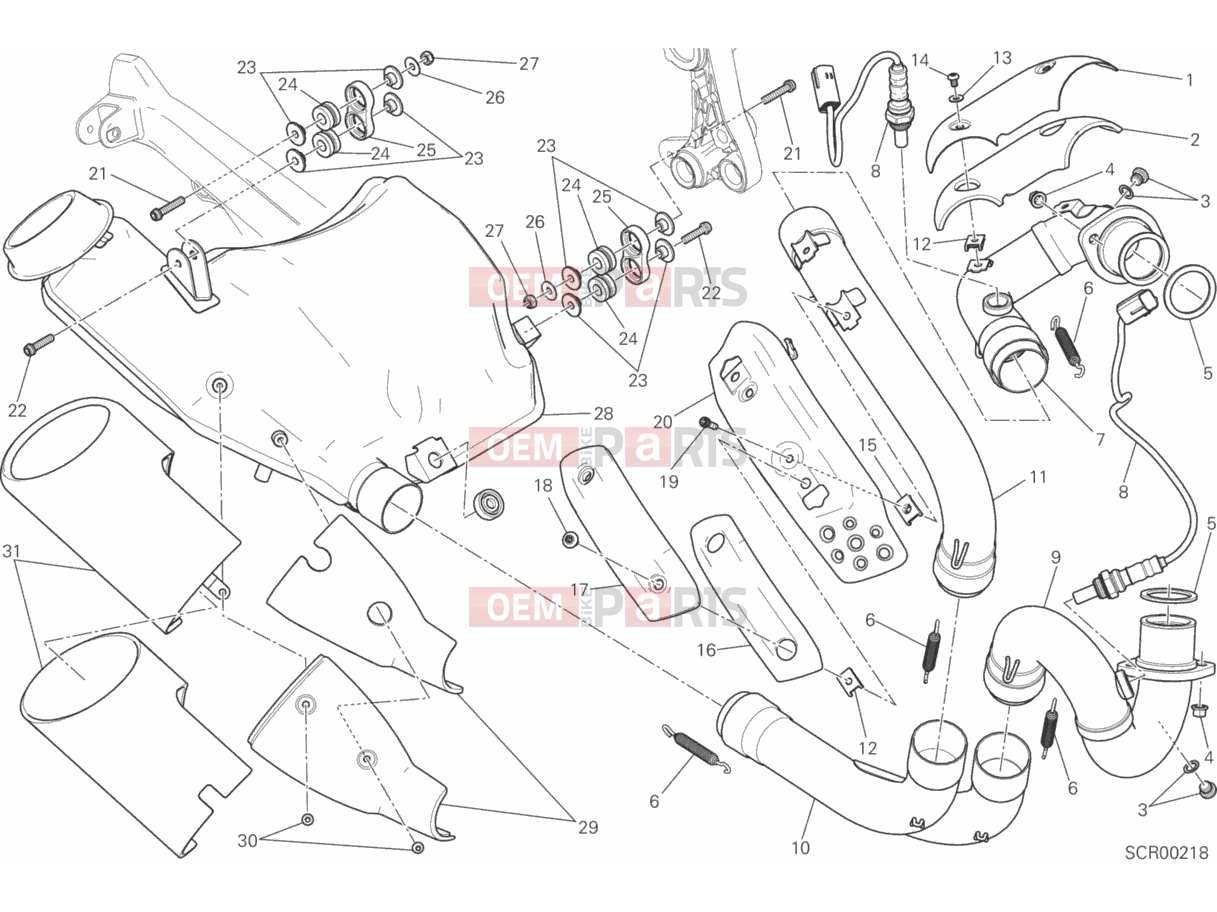 DUCATI 2015 Scrambler Classic EXHAUST SYSTEM